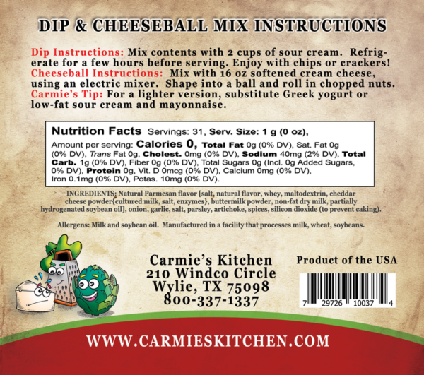 Artichoke Jalepeno Baked Dip Mix - Image 2