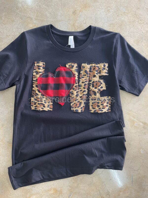 Love Applique Bella Canvas T-shirt