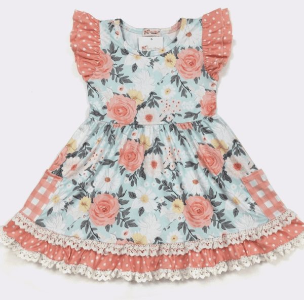Seaside Blooms Girls Dress
